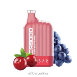 ELFBAR Cr5000 jednorazowy waporyzator 5000 zaciągnięć 46XNB26 winogrono żurawinowe