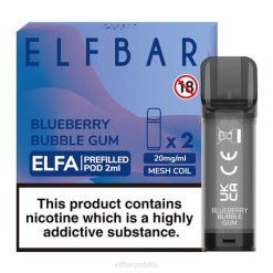 elfbar elfa kapsułka - 2ml - 20mg (2 opakowania) 42RP126 guma balonowa jagodowa