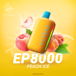 ELFBAR jednorazowe vape nowe zaciągnięcia ep8000 46XNB69 lód brzoskwiniowy