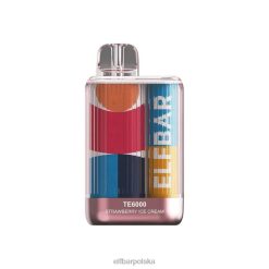 ELFBAR jednorazowe zaciągnięcia vape te6000 46XNB80 lody truskawkowe