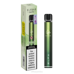 zestaw elfbar elfa pro pod - akumulator 42RP73 kapsułka aurora green + jabłko-brzoskwinia